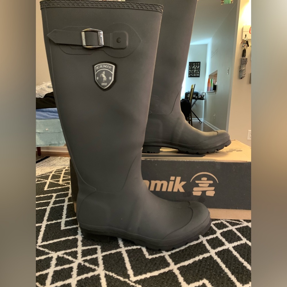 Women’s Kamik Rain ☔️ Boots 🥾- Charcoal - Size 8